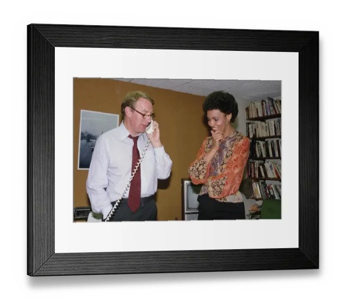 Framed Print : Charlayne Hunter-Gault And Robert McNeil Framed Print : Charlayne Hunter-Gault And Robert McNeil