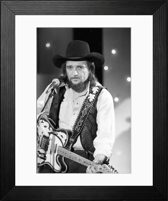 Framed Print : Waylon Jennings Performing Framed Print : Waylon Jennings Performing