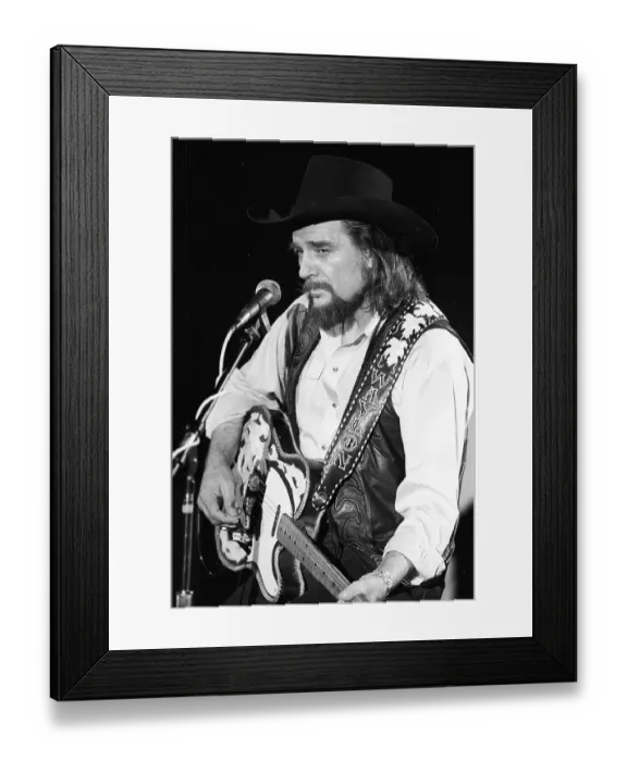 Framed Print : Waylon Jennings Performing Framed Print : Waylon Jennings Performing