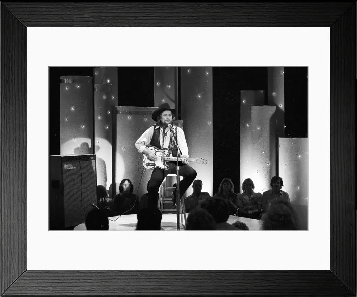 Framed Print : Waylon Jennings Performing Framed Print : Waylon Jennings Performing