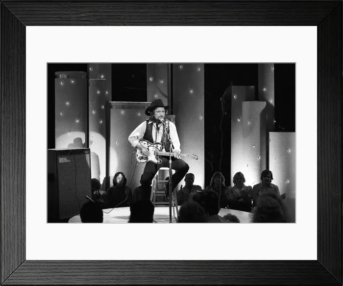 Framed Print : Waylon Jennings Performing Framed Print : Waylon Jennings Performing