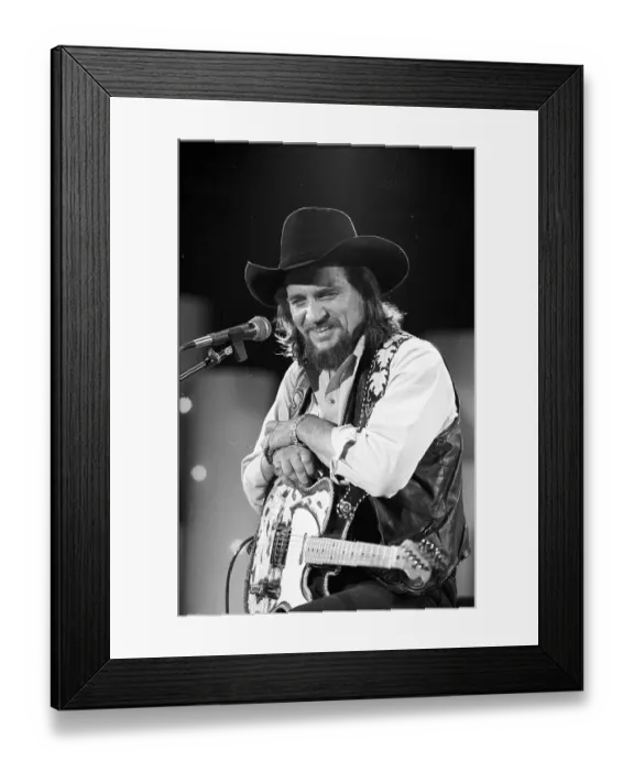 Framed Print : Waylon Jennings Performing Framed Print : Waylon Jennings Performing