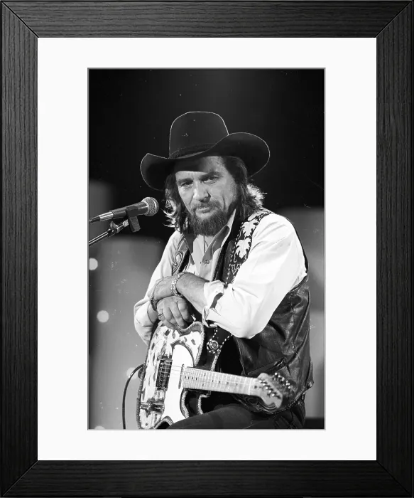 Framed Print : Waylon Jennings Performing Framed Print : Waylon Jennings Performing