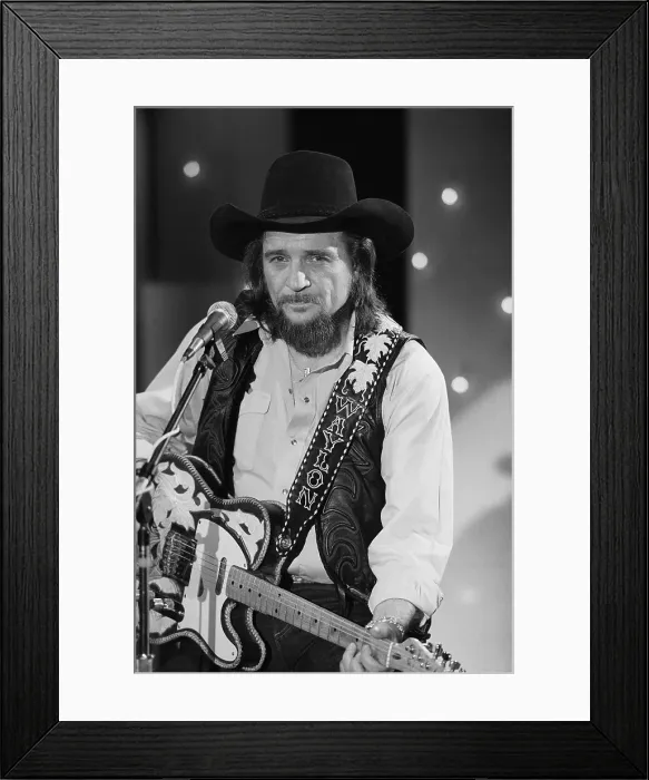 Framed Print : Waylon Jennings Performing Framed Print : Waylon Jennings Performing