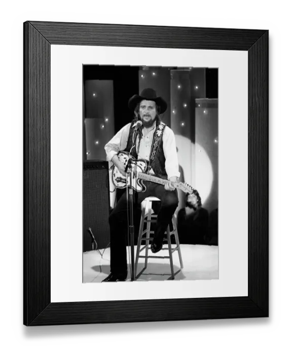 Framed Print : Waylon Jennings Performing Framed Print : Waylon Jennings Performing