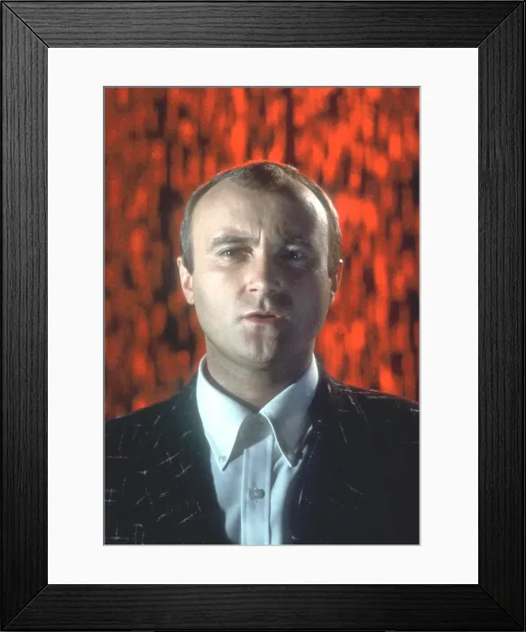 Framed Print : Phil Collins Filming Music Video