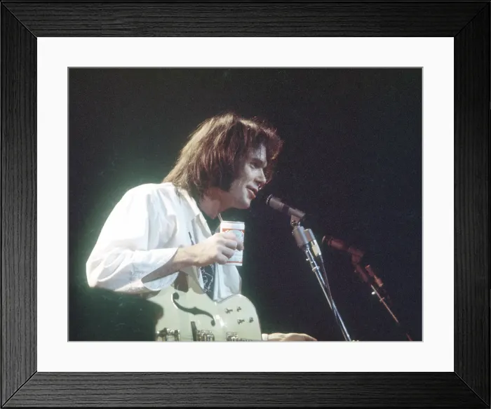 Framed Print : Neil Young Performing Framed Print : Neil Young Performing