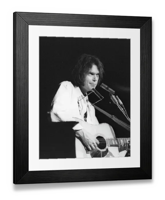 Framed Print : Neil Young Performing Framed Print : Neil Young Performing