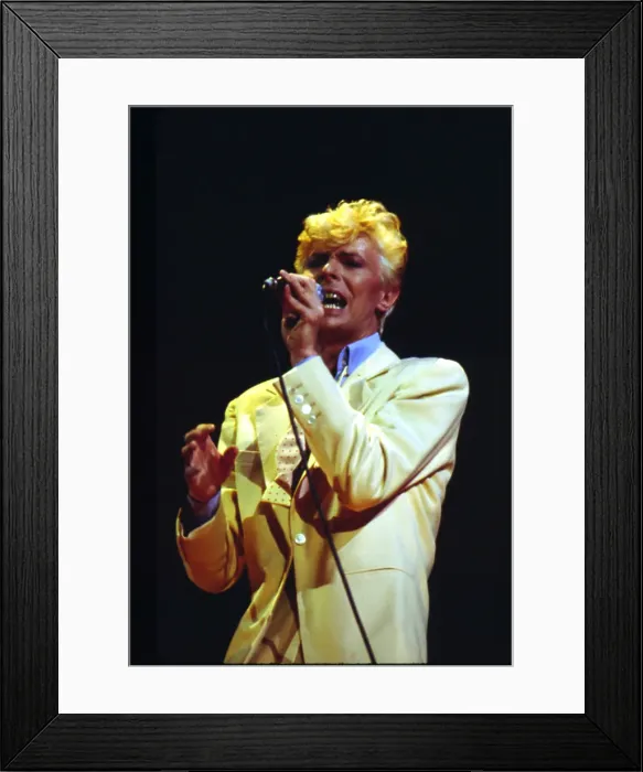 Framed Print : David Bowie Performing