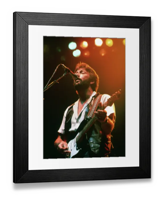 Framed Print : Clapton Performing Framed Print : Clapton Performing
