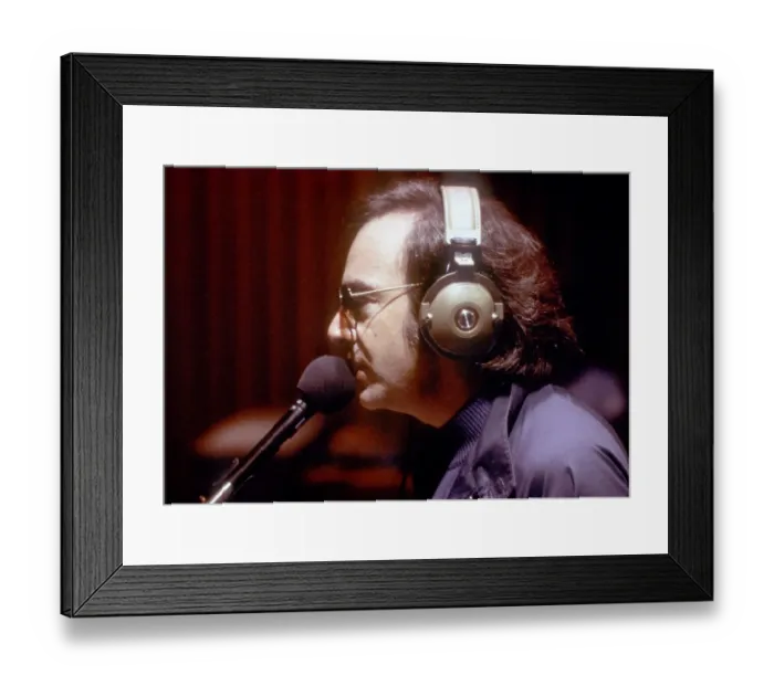 Framed Print : Neil Diamond Recording Framed Print : Neil Diamond Recording