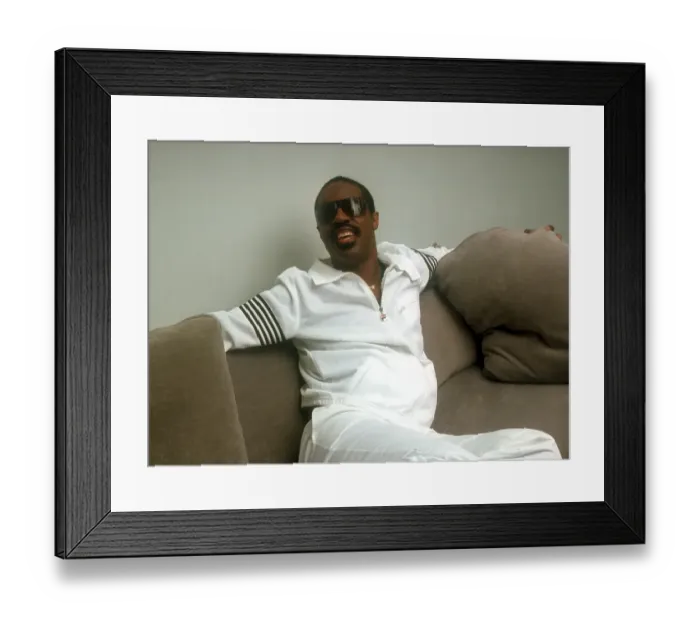 Framed Print : Stevie Wonder Portrait Session At Home Framed Print : Stevie Wonder Portrait Session At Home