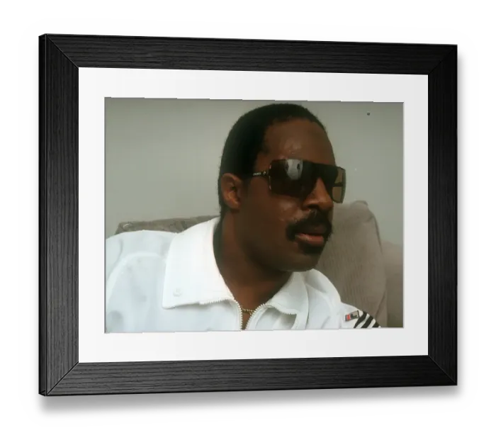 Framed Print : Stevie Wonder Portrait Session At Home