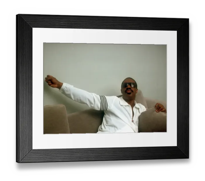 Framed Print : Stevie Wonder Portrait Session At Home