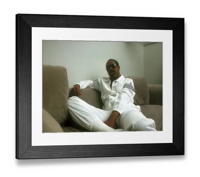 Framed Print : Stevie Wonder Portrait Session At Home Framed Print : Stevie Wonder Portrait Session At Home