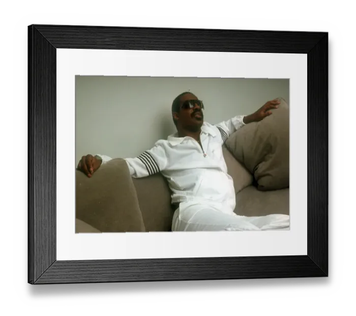Framed Print : Stevie Wonder Portrait Session At Home Framed Print : Stevie Wonder Portrait Session At Home