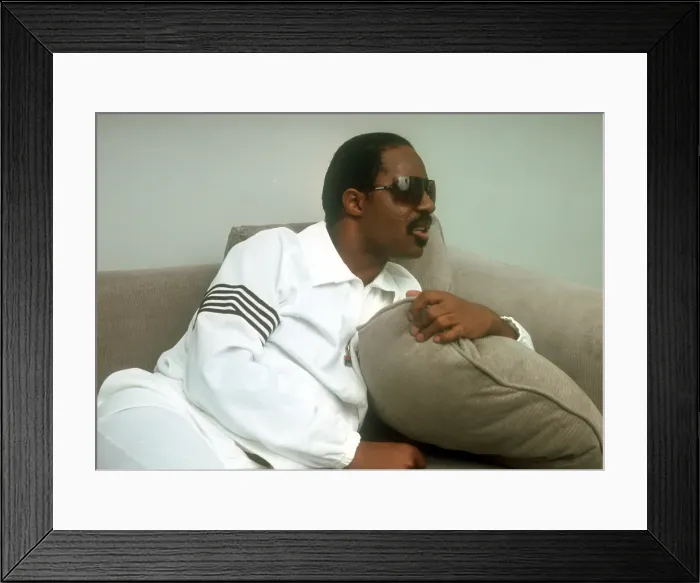 Framed Print : Stevie Wonder Portrait Session At Home Framed Print : Stevie Wonder Portrait Session At Home