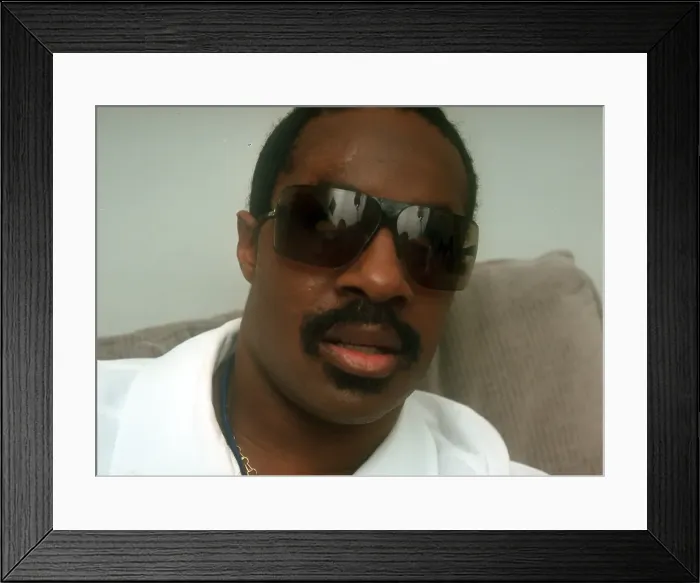 Framed Print : Stevie Wonder Portrait Session At Home Framed Print : Stevie Wonder Portrait Session At Home