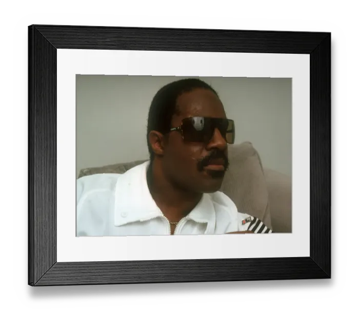 Framed Print : Stevie Wonder Portrait Session At Home Framed Print : Stevie Wonder Portrait Session At Home