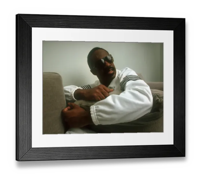 Framed Print : Stevie Wonder Portrait Session At Home Framed Print : Stevie Wonder Portrait Session At Home