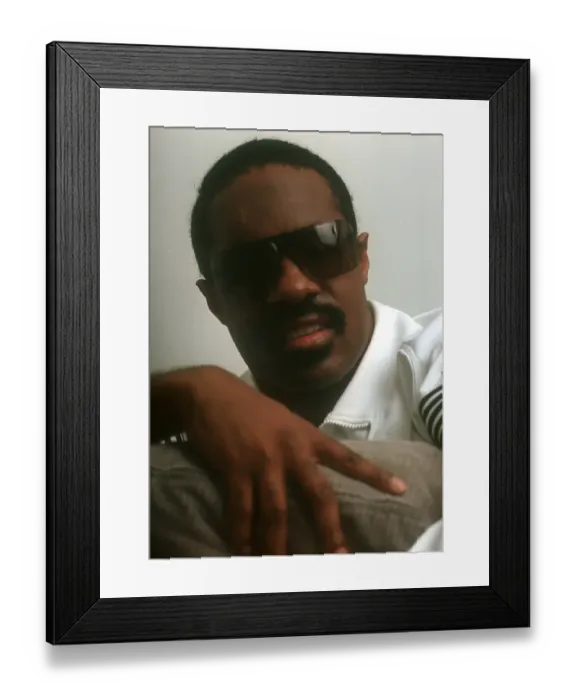 Framed Print : Stevie Wonder Portrait Session At Home Framed Print : Stevie Wonder Portrait Session At Home