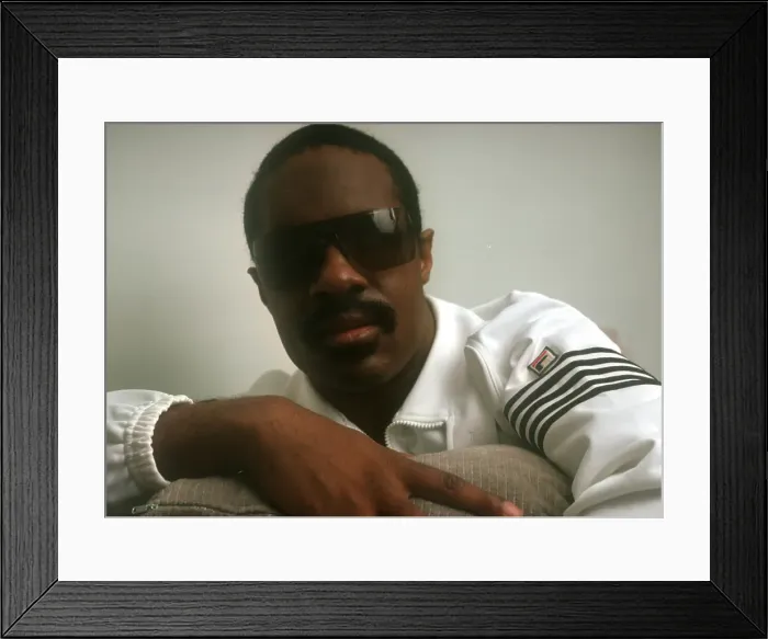 Framed Print : Stevie Wonder Portrait Session At Home Framed Print : Stevie Wonder Portrait Session At Home