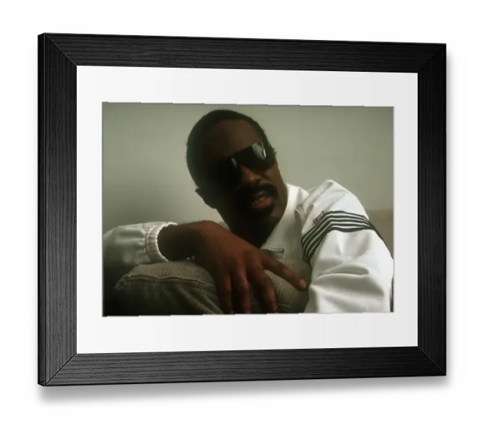 Framed Print : Stevie Wonder Portrait Session At Home Framed Print : Stevie Wonder Portrait Session At Home