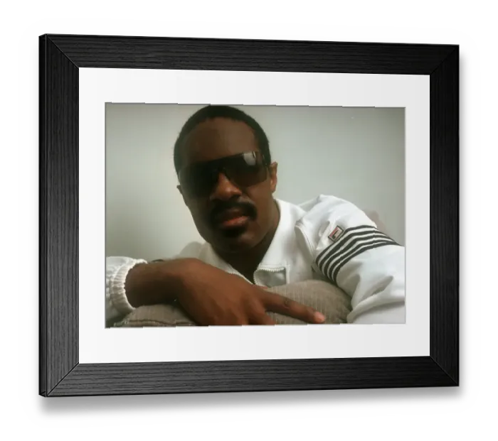 Framed Print : Stevie Wonder Portrait Session At Home Framed Print : Stevie Wonder Portrait Session At Home