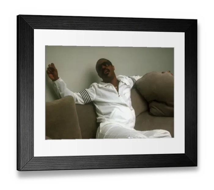 Framed Print : Stevie Wonder Portrait Session At Home