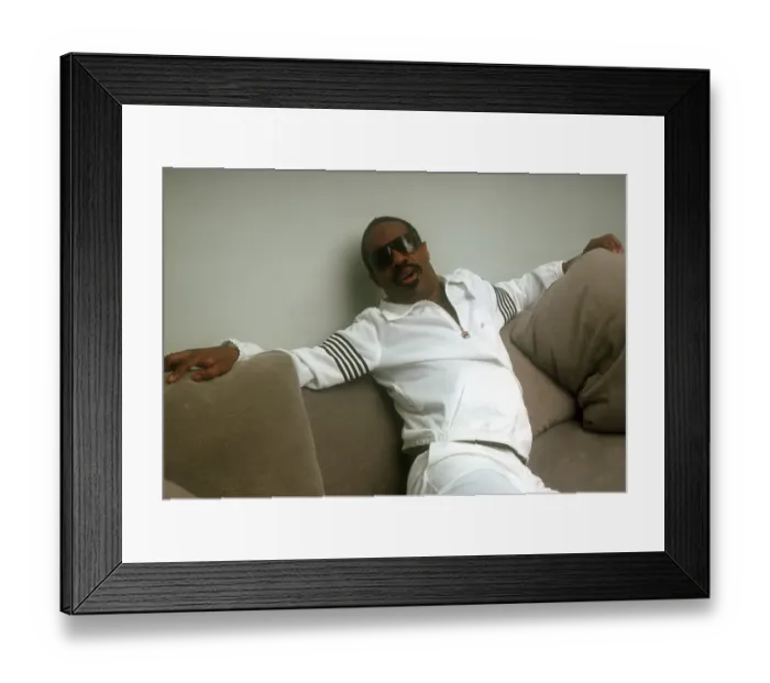 Framed Print : Stevie Wonder Portrait Session At Home Framed Print : Stevie Wonder Portrait Session At Home