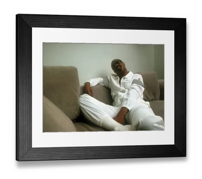 Framed Print : Stevie Wonder Portrait Session At Home Framed Print : Stevie Wonder Portrait Session At Home