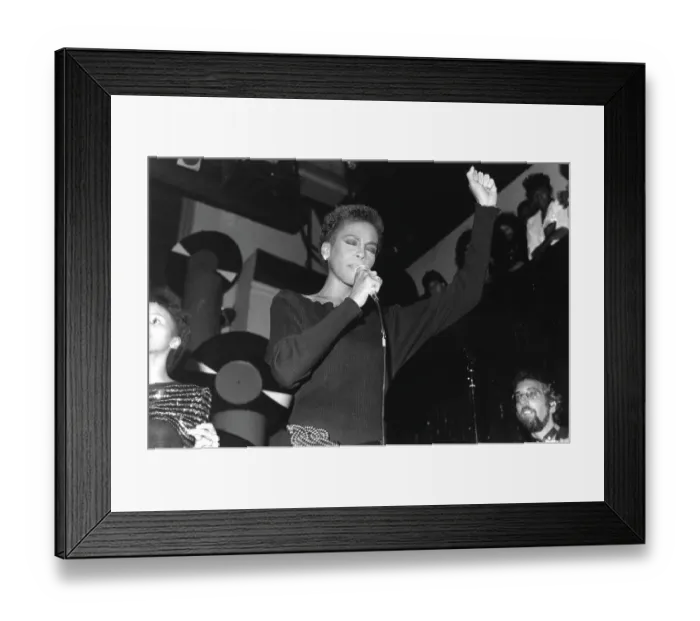 Framed Print : Whitney Houston Performing