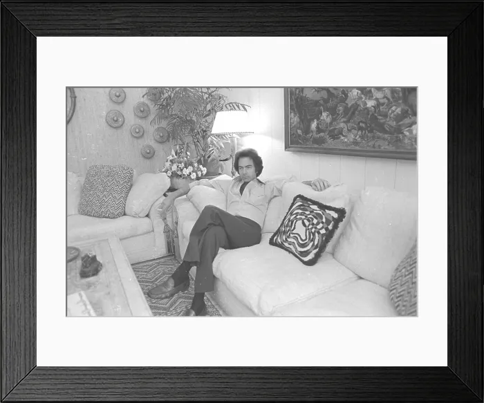 Framed Print : Neil Diamond Portrait Session At Home Framed Print : Neil Diamond Portrait Session At Home