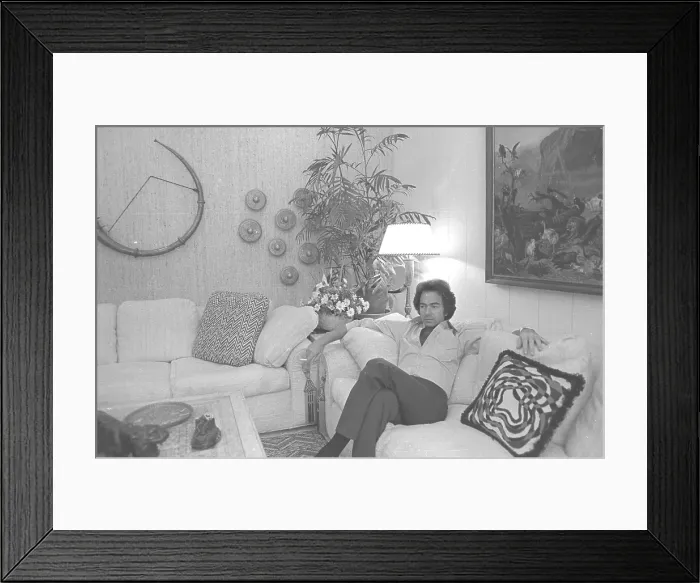 Framed Print : Neil Diamond Portrait Session At Home Framed Print : Neil Diamond Portrait Session At Home
