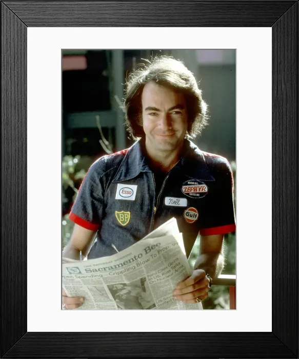 Framed Print : Neil Diamond Blue Jumpsuit Framed Print : Neil Diamond Blue Jumpsuit