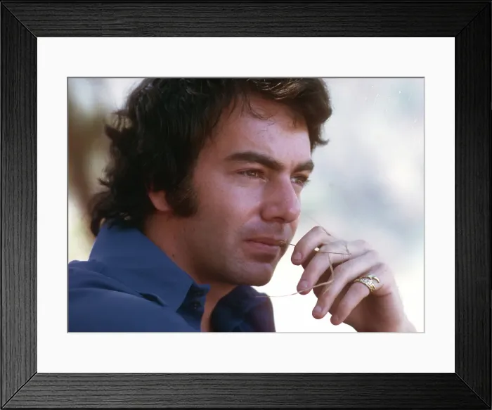 Framed Print : Neil Diamond Blue Jumpsuit Framed Print : Neil Diamond Blue Jumpsuit