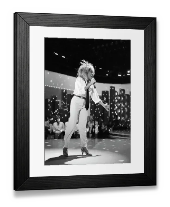 Framed Print : Tina Turner Performs On A TV Show Framed Print : Tina Turner Performs On A TV Show