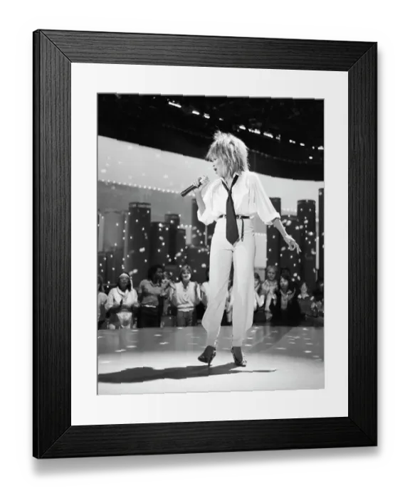 Framed Print : Tina Turner Performs On A TV Show