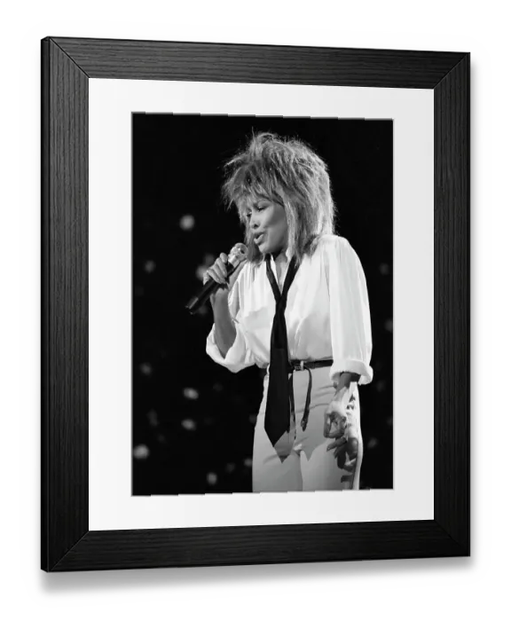 Framed Print : Tina Turner Performs On A TV Show