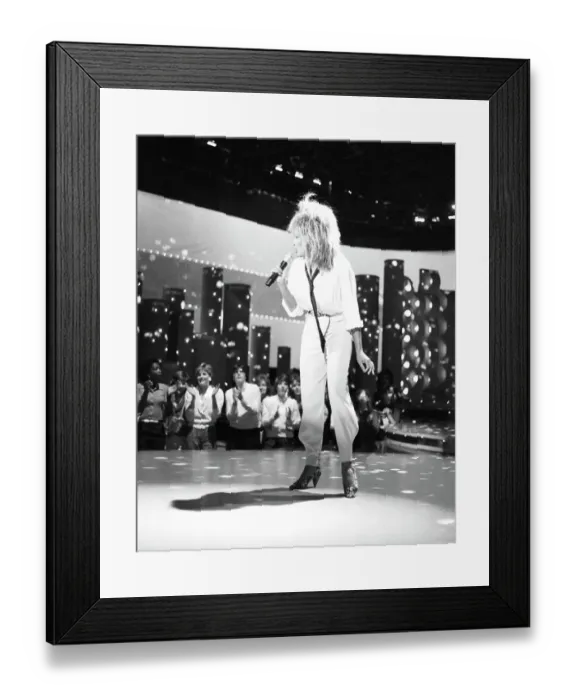 Framed Print : Tina Turner Performs On A TV Show