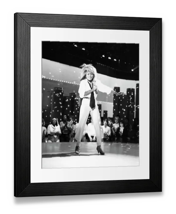 Framed Print : Tina Turner Performs On A TV Show