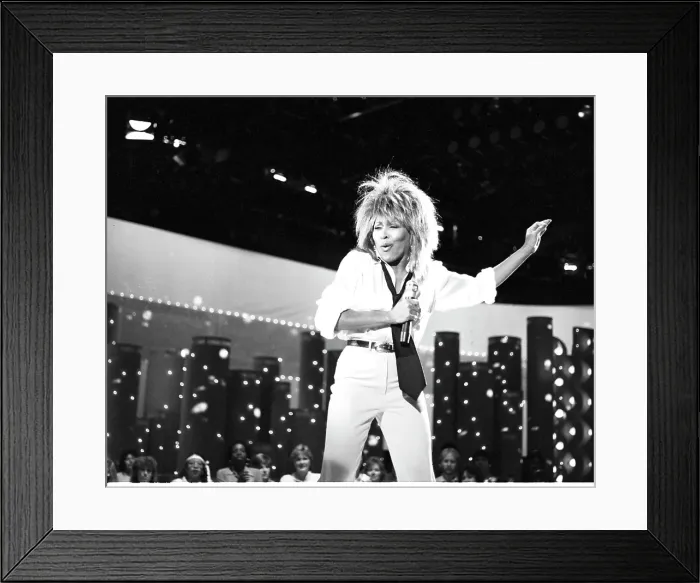 Framed Print : Tina Turner Performs On A TV Show Framed Print : Tina Turner Performs On A TV Show