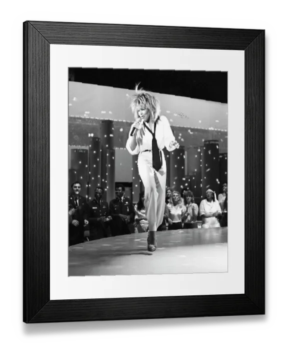 Framed Print : Tina Turner Performs On A TV Show Framed Print : Tina Turner Performs On A TV Show