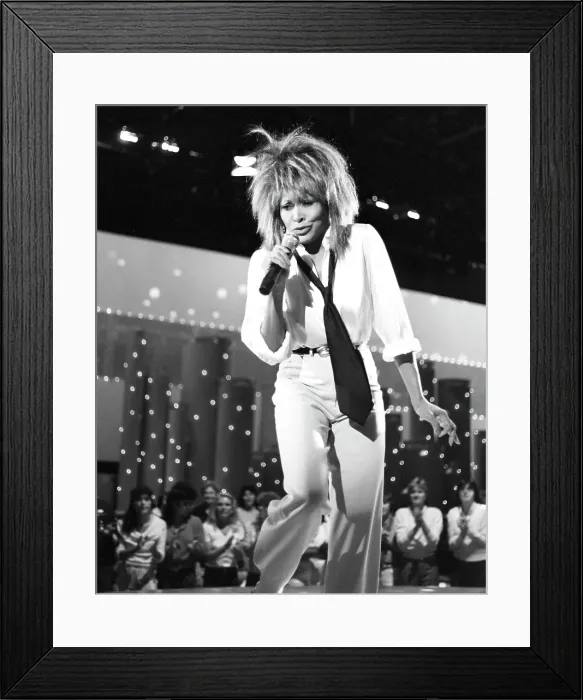 Framed Print : Tina Turner Performs On A TV Show