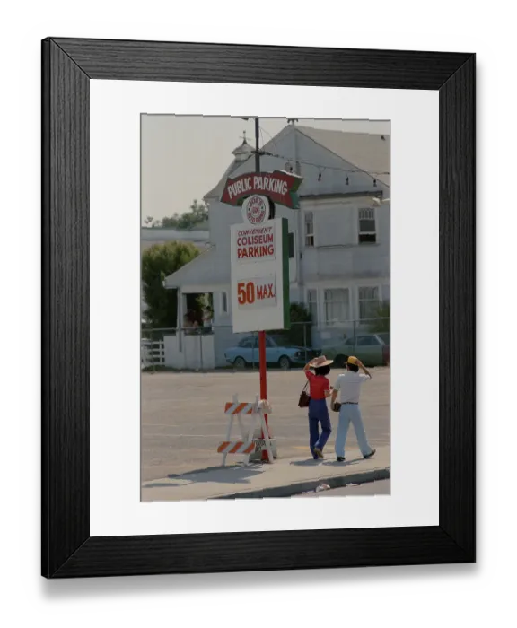 Framed Print : 1984 Summer Olympics - Convenient Coliseum Parking Framed Print : 1984 Summer Olympics - Convenient Coliseum Parking