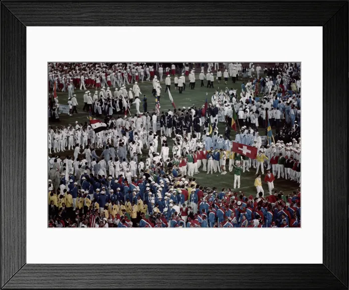 Framed Print : 1984 Summer Olympics - Opening Ceremony Framed Print : 1984 Summer Olympics - Opening Ceremony