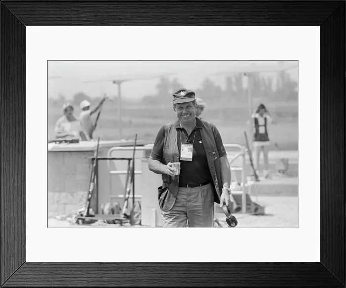 Framed Print : 1984 Summer Olympics - Men's 50-Metre Running Target Framed Print : 1984 Summer Olympics - Men's 50-Metre Running Target