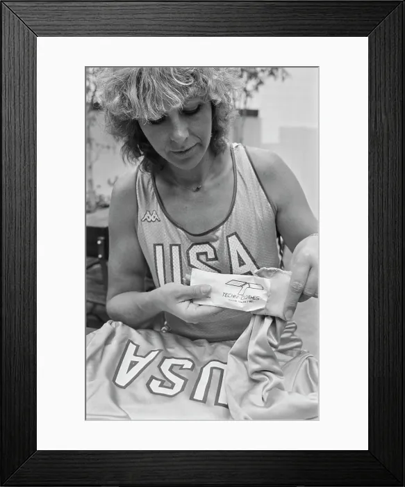 Framed Print : 1984 Summer Olympics - Missy Kane, American Middle-Distance Runner Framed Print : 1984 Summer Olympics - Missy Kane, American Middle-Distance Runner
