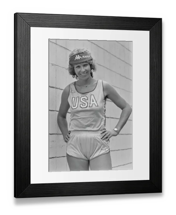 Framed Print : 1984 Summer Olympics - Missy Kane, American Middle-Distance Runner Framed Print : 1984 Summer Olympics - Missy Kane, American Middle-Distance Runner