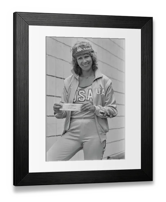 Framed Print : 1984 Summer Olympics - Missy Kane, American Middle-Distance Runner Framed Print : 1984 Summer Olympics - Missy Kane, American Middle-Distance Runner